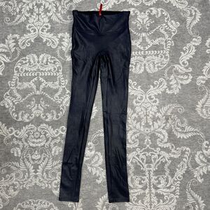 Spanx Women's Faux Leather Leggings Black High Rise Size XS